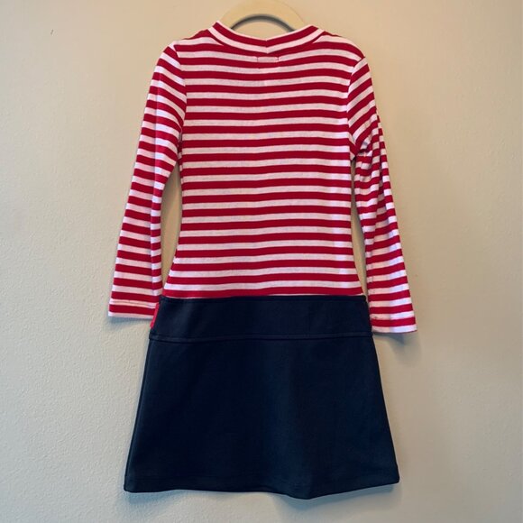 PINKY I Love Santa Christmas Dress Girls 6 Retro Drop Waist Candy Cane Stripes - Picture 2 of 8